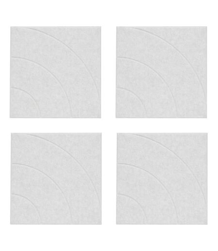 Lot de 4 Panneaux Déco Arche Feutrine 30x30cm Gris