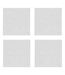 Lot de 4 Panneaux Déco Arche Feutrine 30x30cm Gris-1