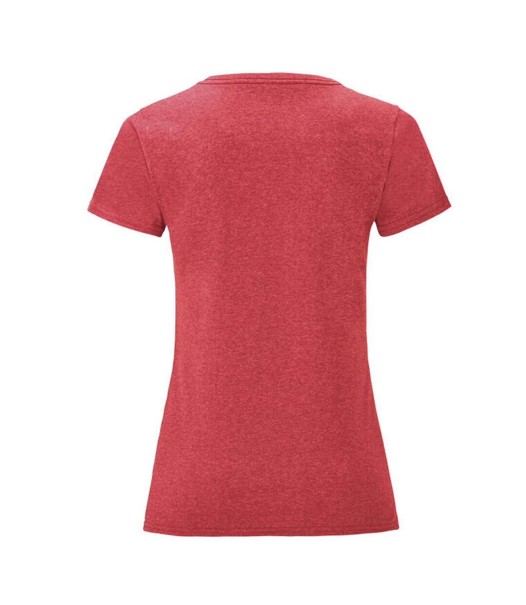 T-shirt Iconic Femme Rouge Chiné Fruit Of The Loom-2
