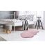 Tapis Uni Doux Poils Longs Rabbit 60x90cm Rose-5
