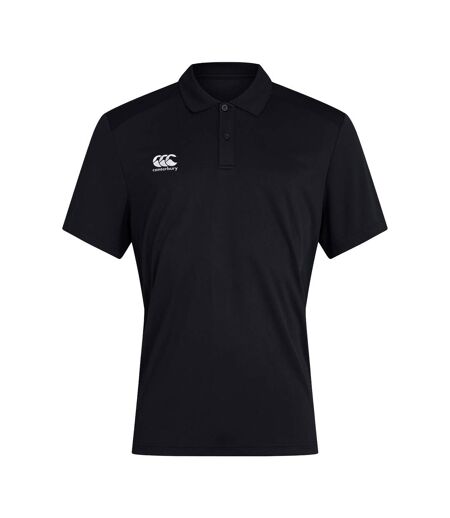 Mens Club Dry Polo Shirt Black Canterbury