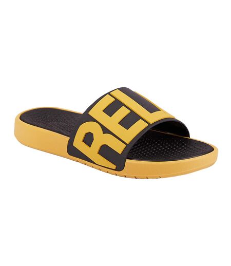 Claquettes Speedy Homme Noir Jaune Coqui