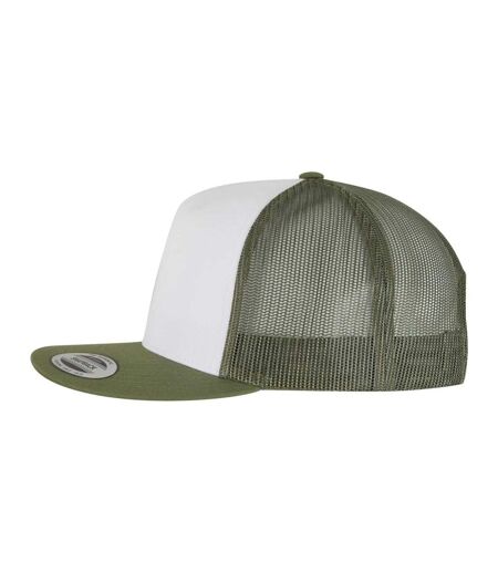 Casquette Trucker Motif/style Uni Classic Adulte Olive Blanc Marron Flexfit