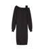 Robe Sweat Épaules Dénudées Gina Femme Noir Vero Moda-2