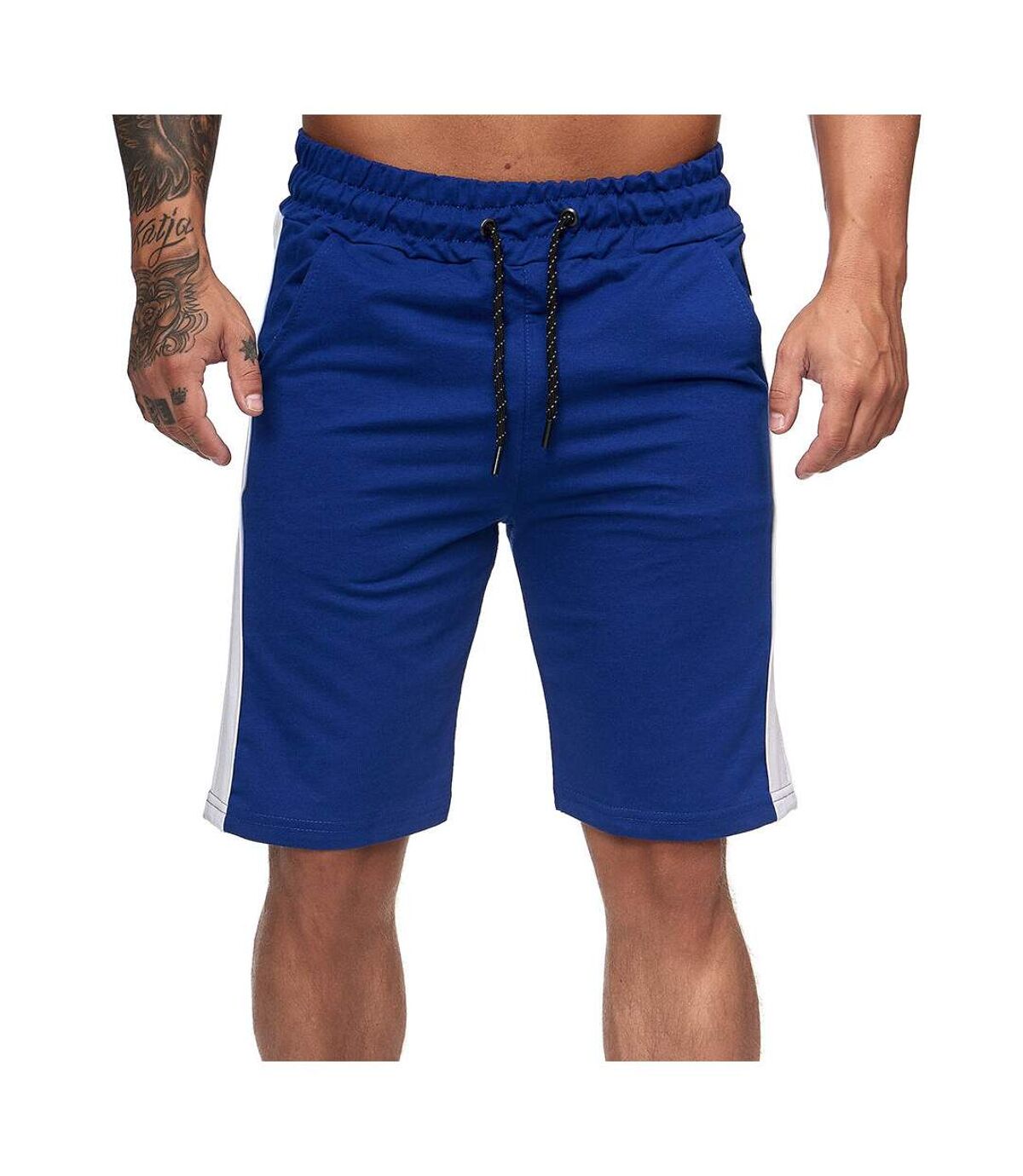 Short homme avec bandes Short 1400 bleu roi