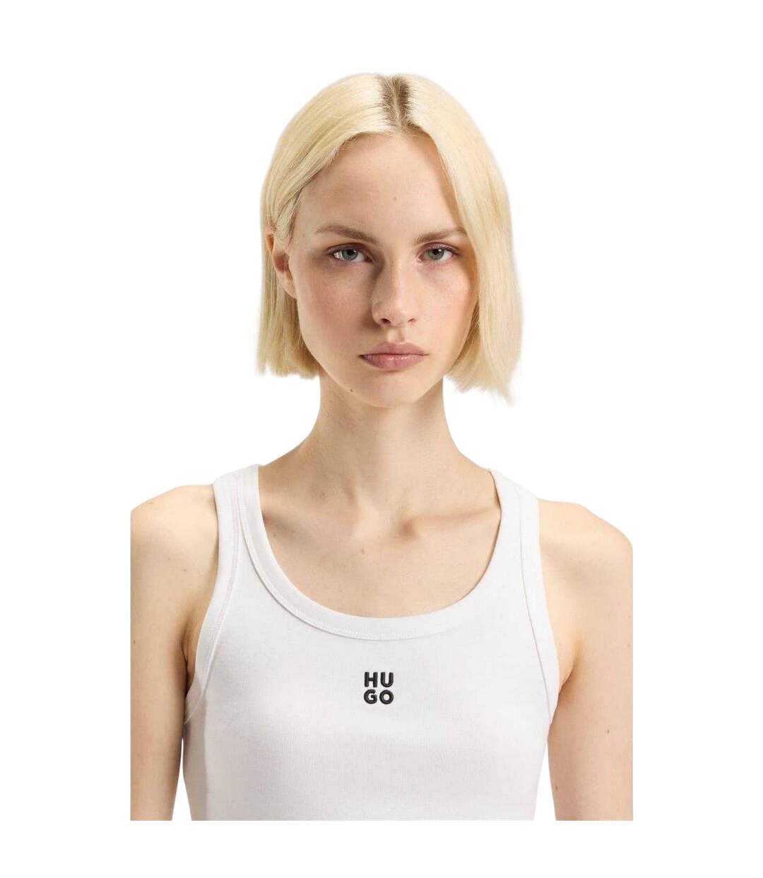 Débardeur Motif/style Logo Brodé Datamia Femme Blanc Hugo-4