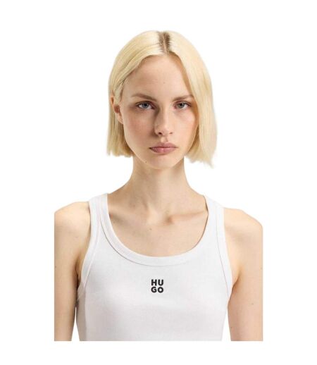 Débardeur Motif/style Logo Brodé Datamia Femme Blanc Hugo