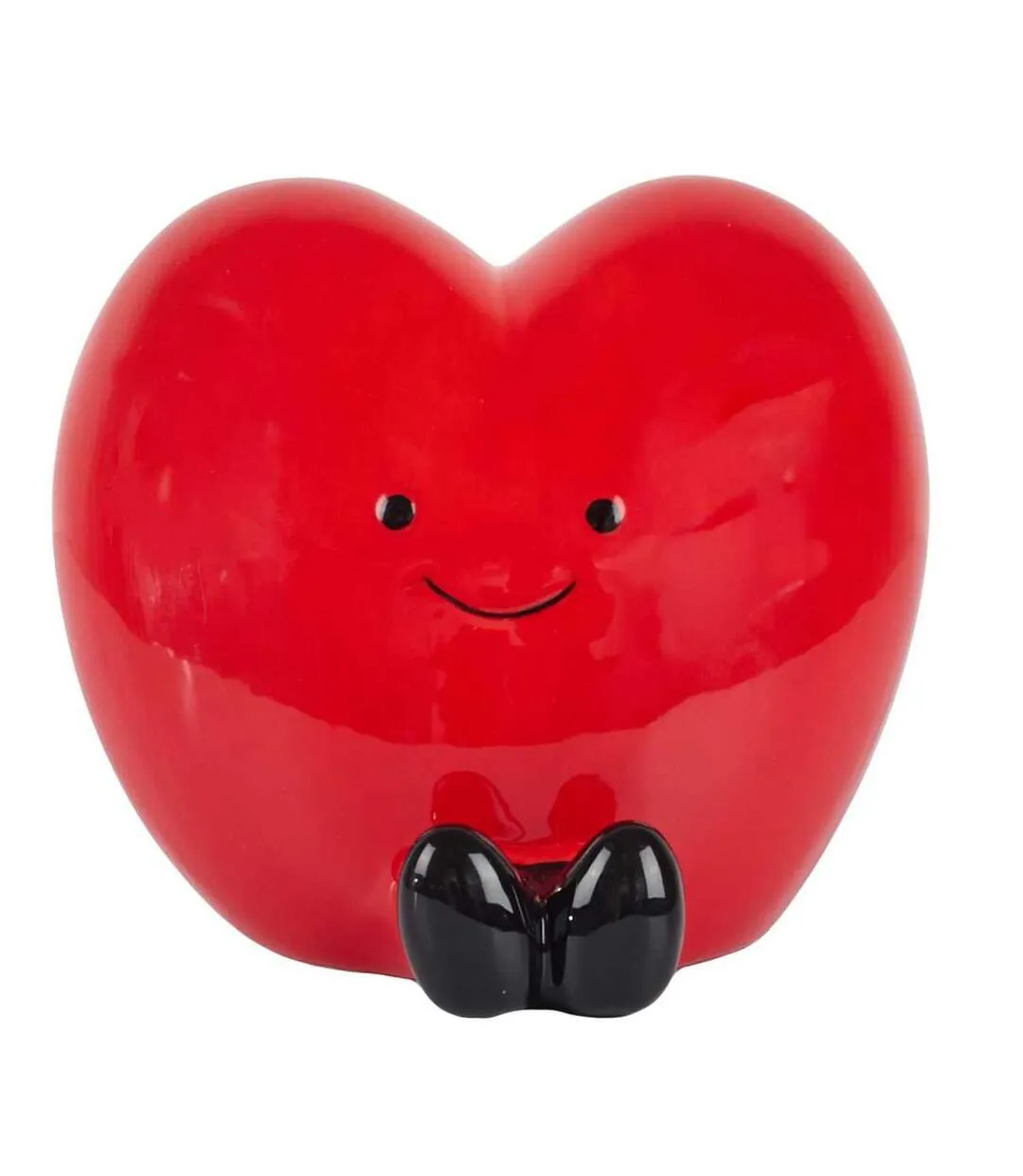 Tirelire Déco Cœur Kawaii 14cm Rouge-1