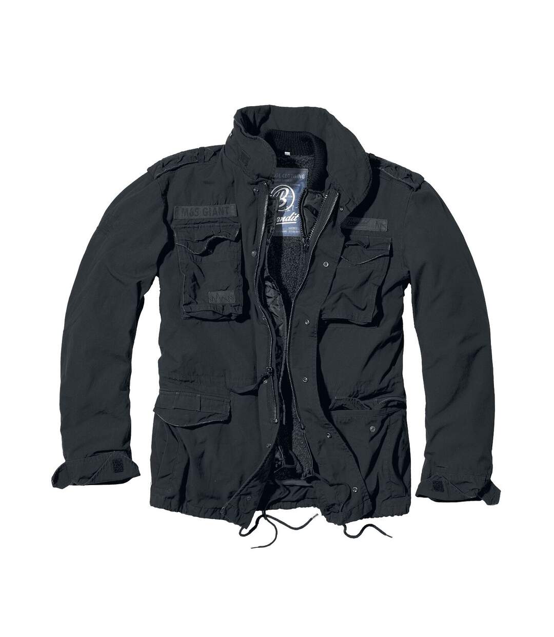 Mens M65 Giant Jacket Black Build Your Brand-2