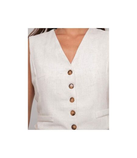 Gilet barman effet lin URSILE - Dona X Lisa