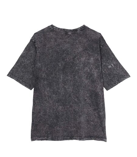 T-shirt Motif/style Délavé À L'acide Homme Gris Noir Build Your Brand