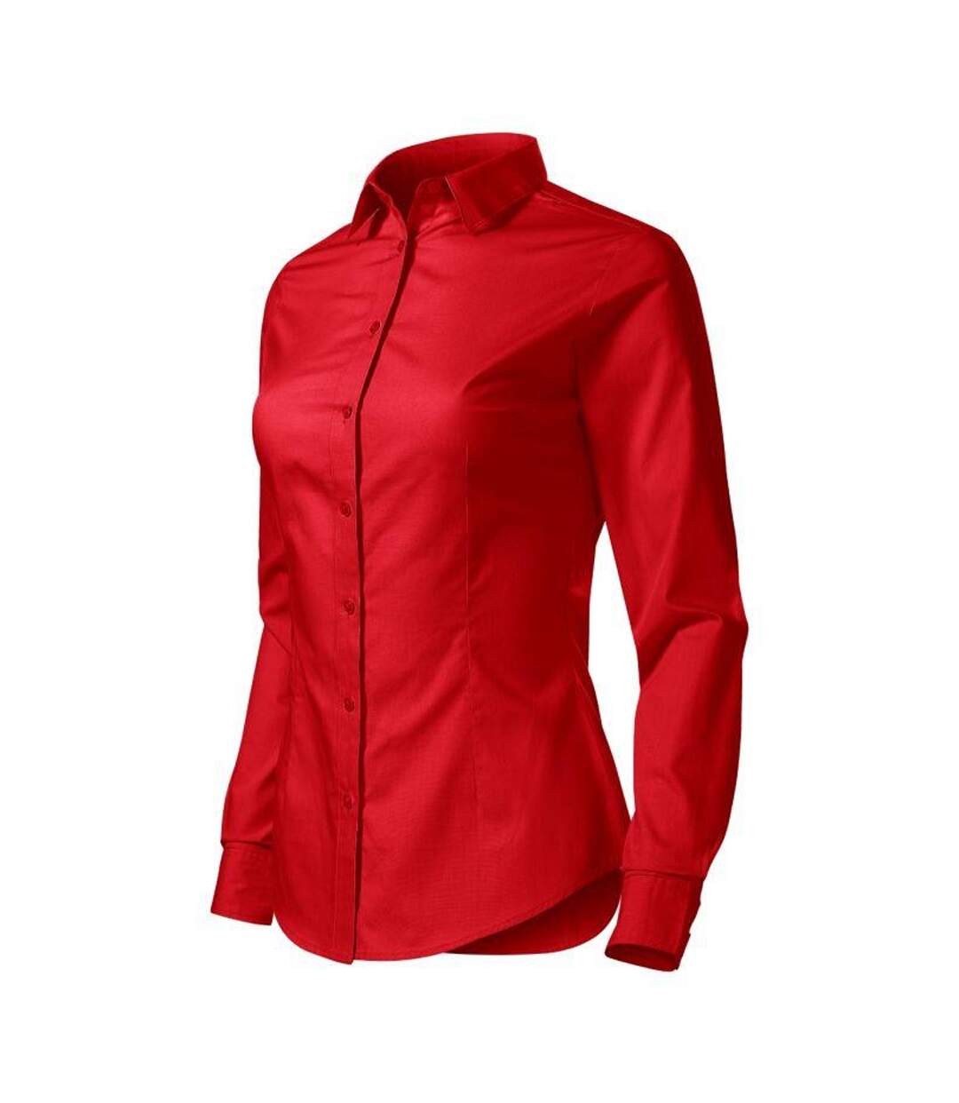 Chemisier Manches Longues Style Femme Rouge Malfini-3