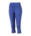 Womens/ladies Performance Tight 3/4 Leggings Blue Puma-2