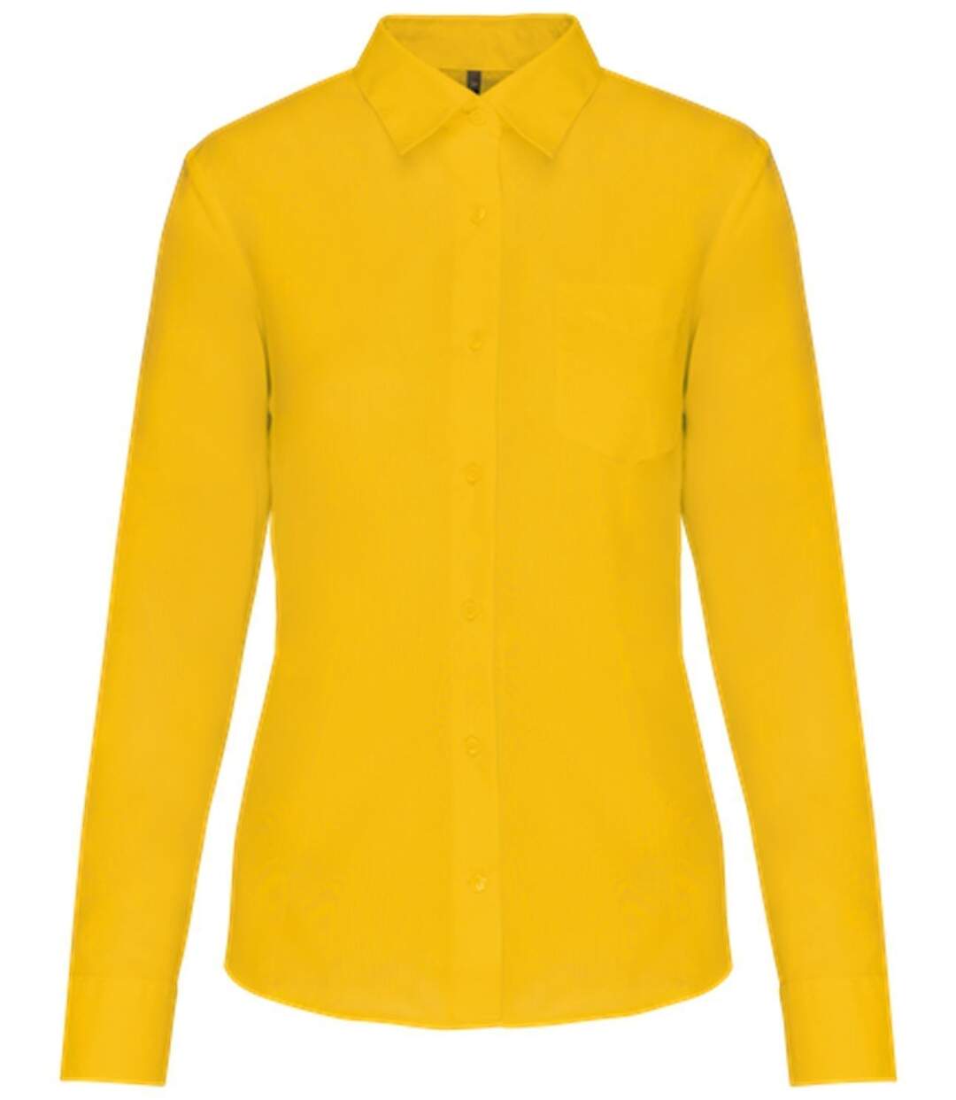 Chemise popeline manches longues - Femme - K549 - jaune-2