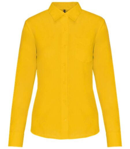 Chemise popeline manches longues - Femme - K549 - jaune