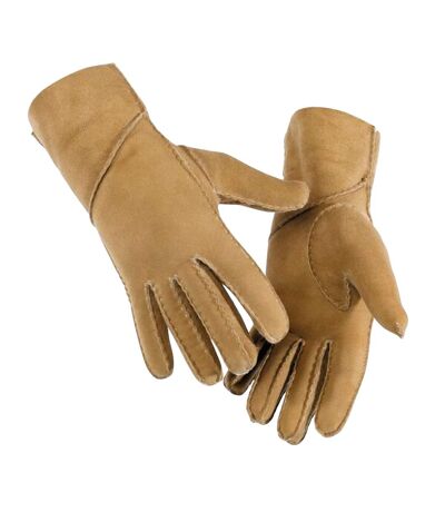 Eastern Counties Leather Womens/Ladies Long Cuff Sheepskin Gloves (Tan) (XL) - UTEL225
