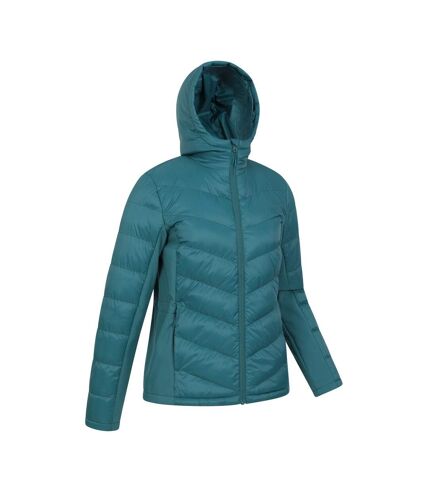 Womens/ladies turbine padded soft shell jacket teal Mountain Warehouse