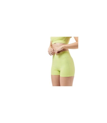 Womens/ladies Opaque Mini Shorts Lime Green USA Pro
