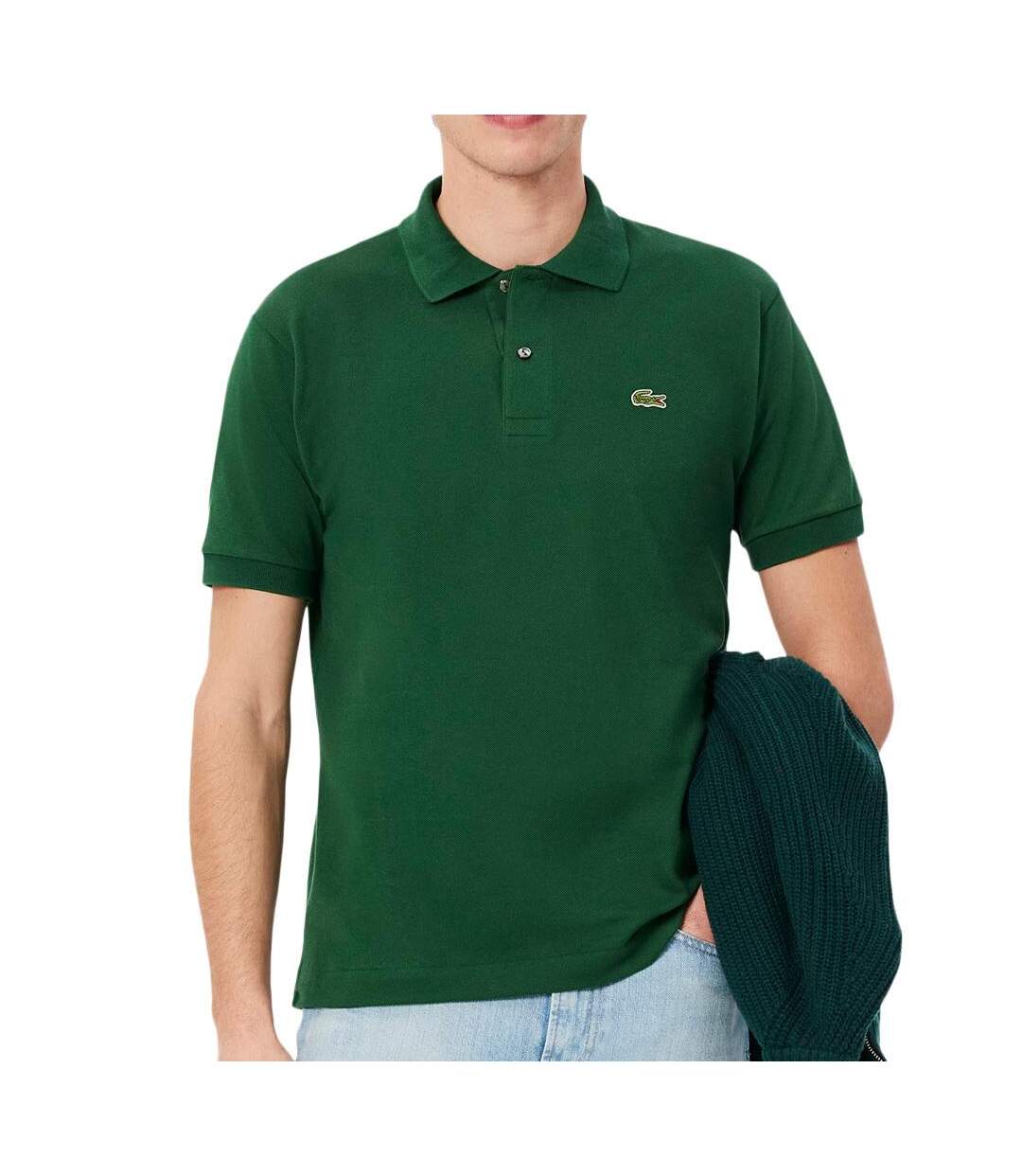 Polo vert forêt homme lacoste l1212-1