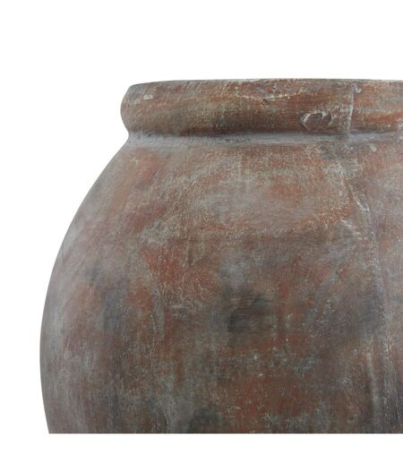 Siena shaped planter 31cm x 30cm x 30cm brown Hill Interiors