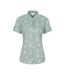 Chemisier Manches Courtes Motif/style Voilier Coconut Femme Vert Kaki Imprimé Mountain Warehouse-1