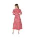 Womens/ladies broderie button through midi dress red Dorothy Perkins