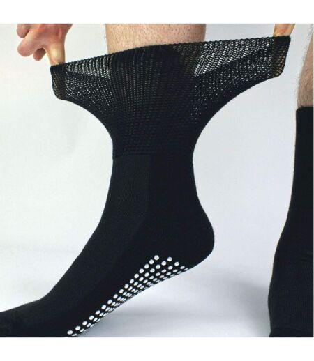 4 Pack Bamboo Diabetic Socks With Grips for Men and Women