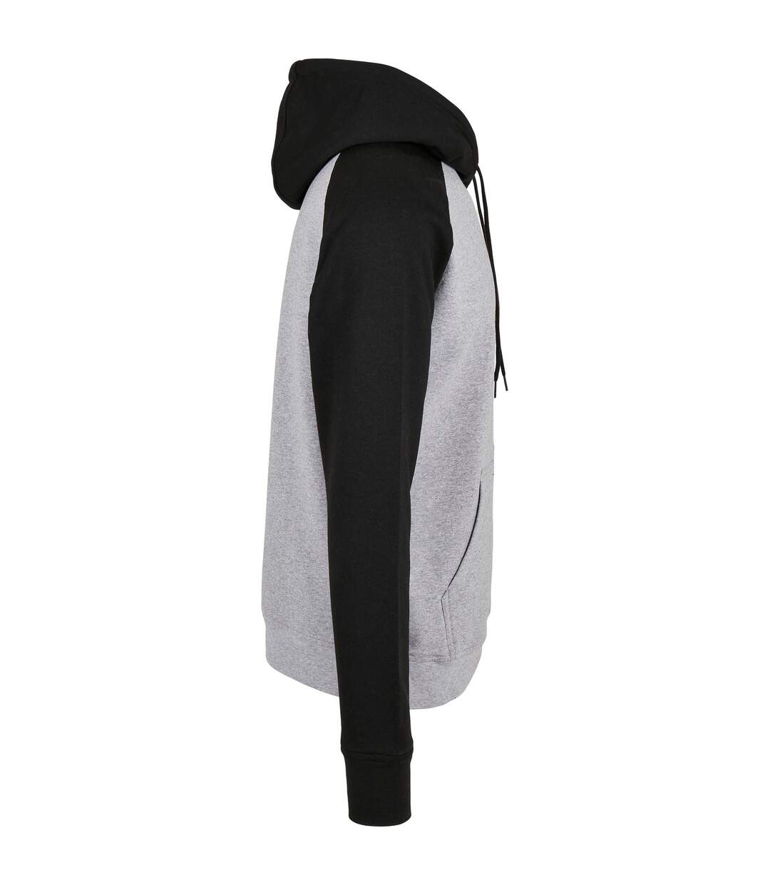 Sweat À Capuche Homme Gris Chiné Noir Build Your Brand-3