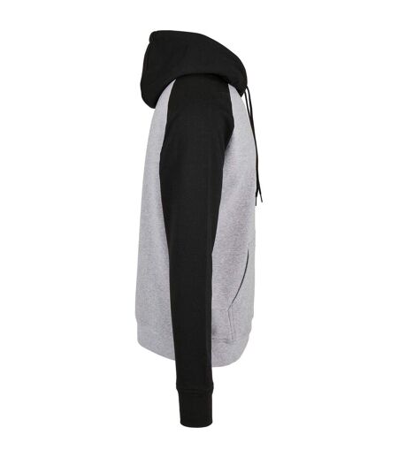 Sweat À Capuche Homme Gris Chiné Noir Build Your Brand