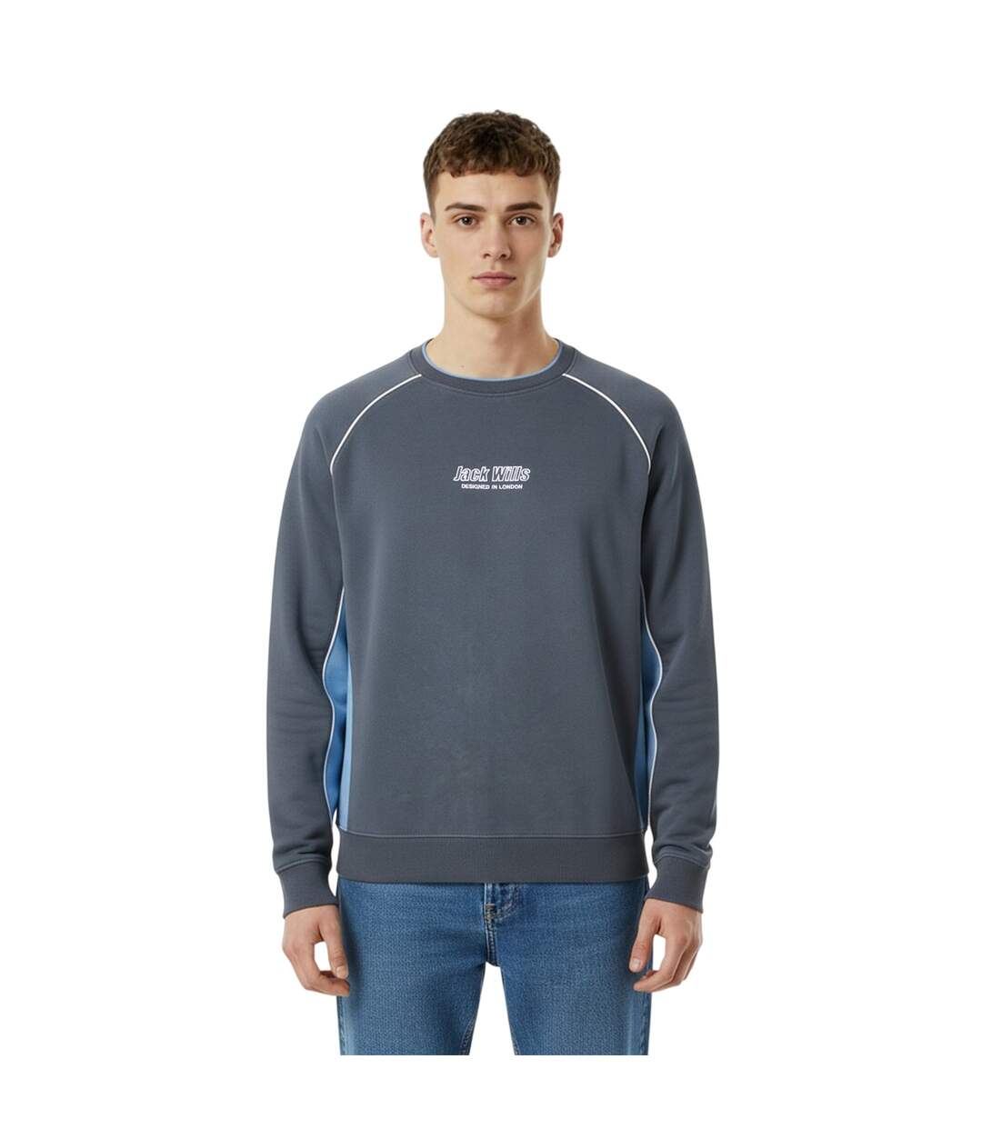 Pull Motif/style Détail Rayé Homme Bleu Nuit Jack Wills-4
