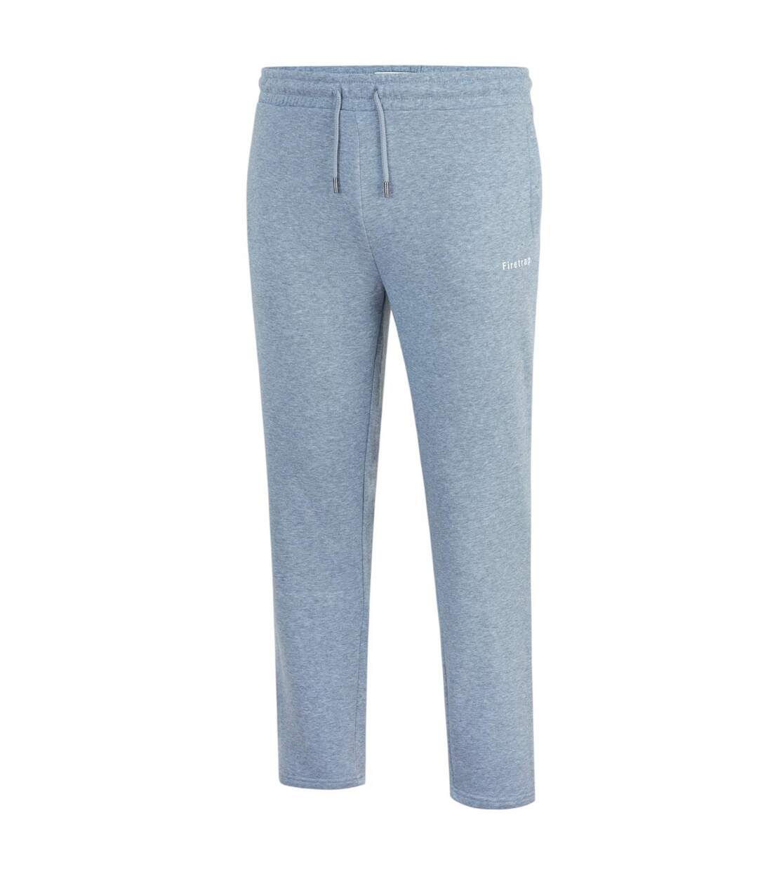 Mens Fleece Joggers Heather Grey Firetrap-3