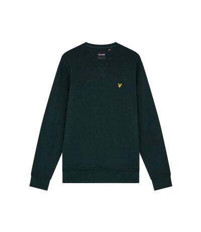 Mens crew neck long-sleeved sweatshirt dark green Lyle & Scott