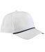 Coolmax Baseball Cap White Navy Beechfield-2