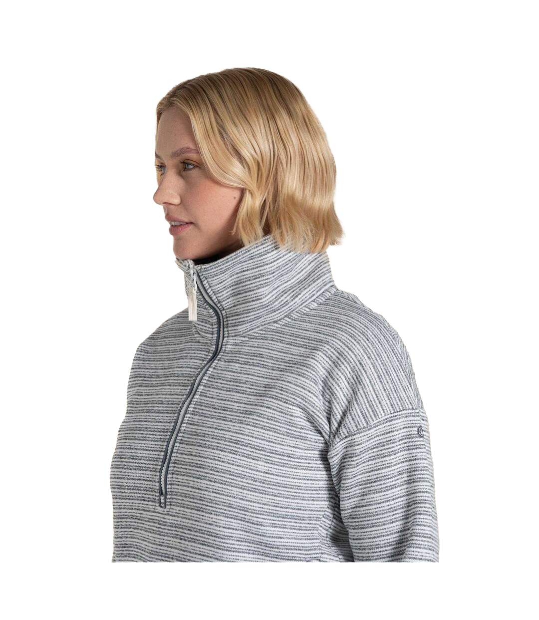 Womens/ladies Daisy Striped Long-sleeved Sweatshirt Storm Grey Craghoppers-4