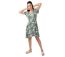 Robe courte encolure cache-cœur MARIKA motif fleur de lotus Coton Du Monde-1