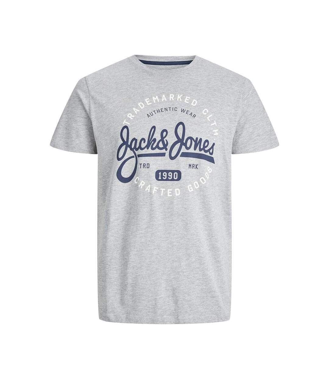 T-shirt Gris Homme Jack & Jones Mikk - S