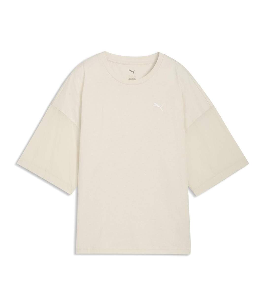 T-Shirt beige femme puma her-1