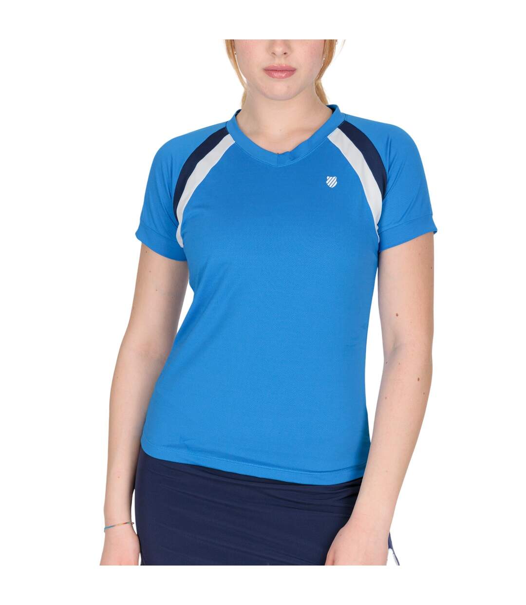 T-shirt Motif/style Central Femme Bleu De France K-Swiss-2