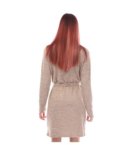 Robe manches longues bella femme marron clair Vero Moda