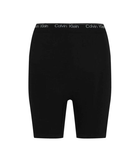 Womens/ladies Seamless Slim Compression Shorts Black Calvin Klein