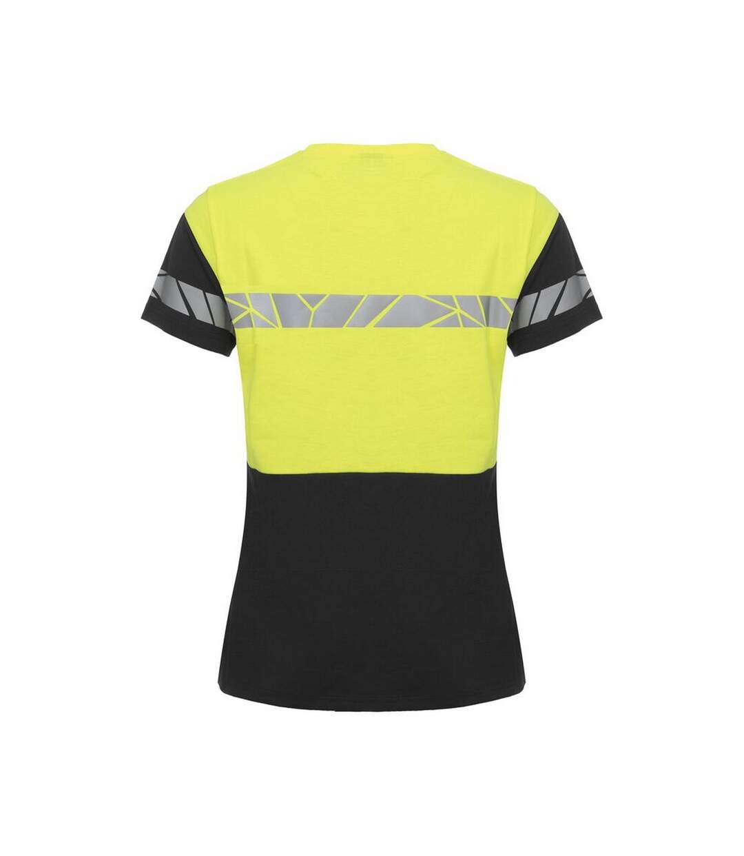 Womens/ladies Progression Hi-vis T-shirt Black Yellow Projob-2