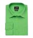 chemise popeline manches longues - JN678 - homme - vert citron
