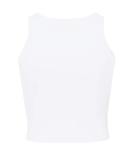 SF Womens/Ladies Crop Top (White) - UTRW7949