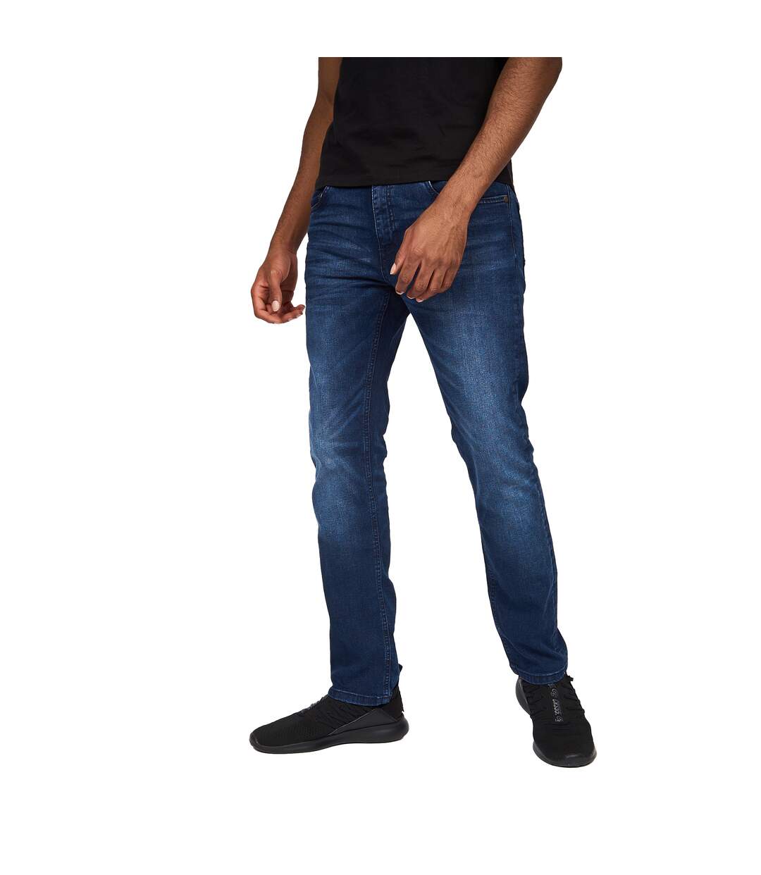 Jean Svelte Homme Bleu Foncé Délavé Crosshatch-2