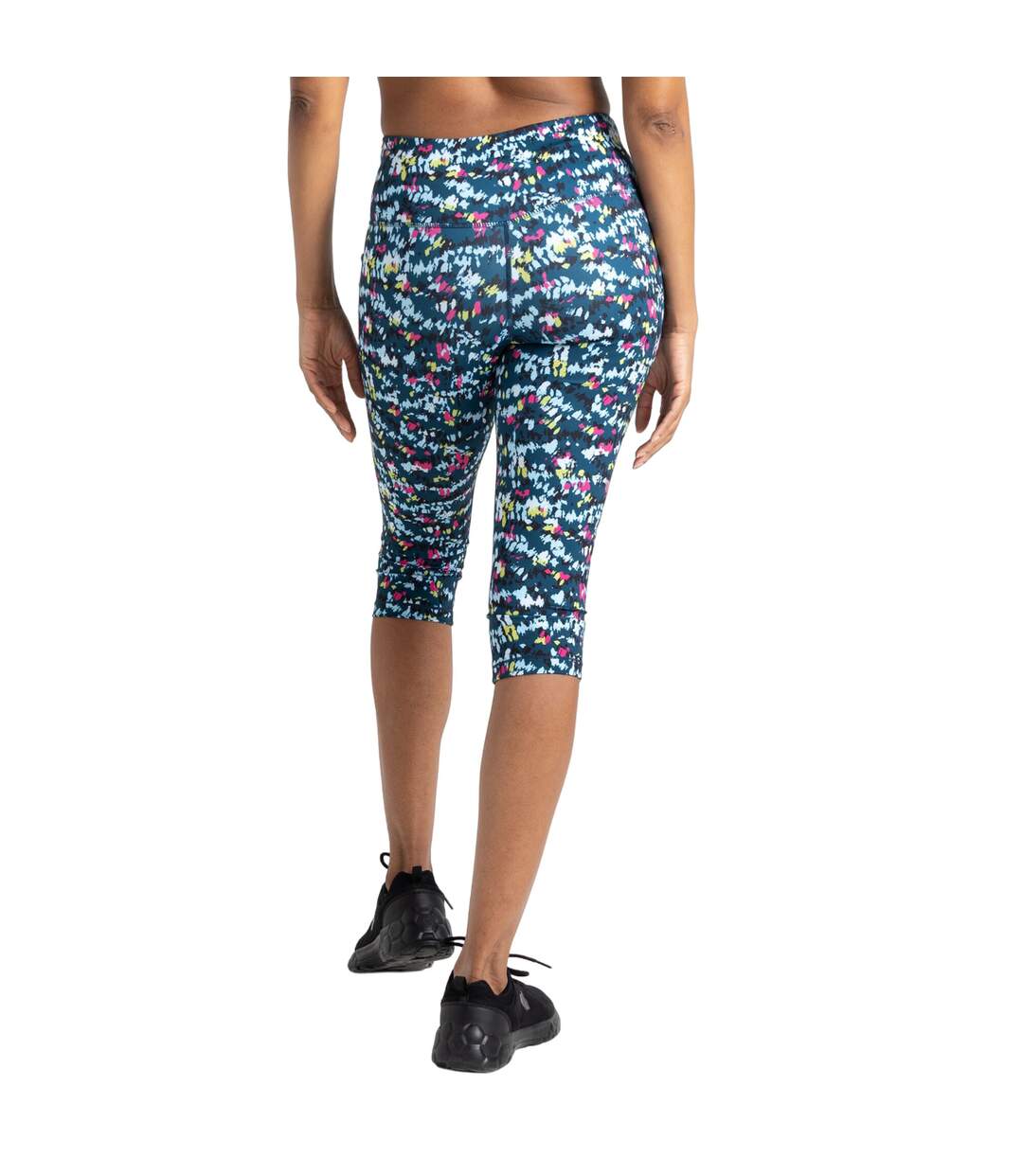 Legging ¾ À Taille Élastiquée Motif/style Imprimé Influential Femme Bleu Nuit Imprimé Dare 2B-3