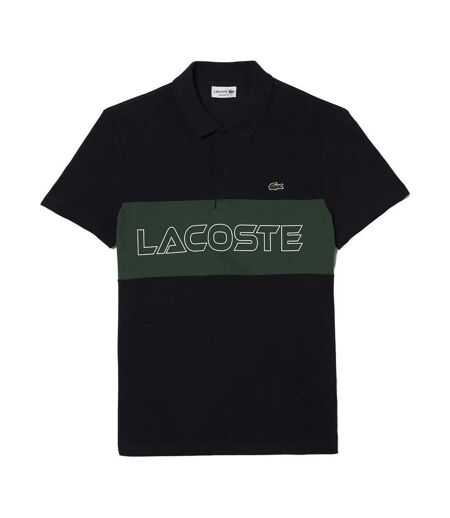 Polo noir/vert homme lacoste ph1470
