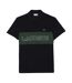 Polo noir/vert homme lacoste ph1470-1