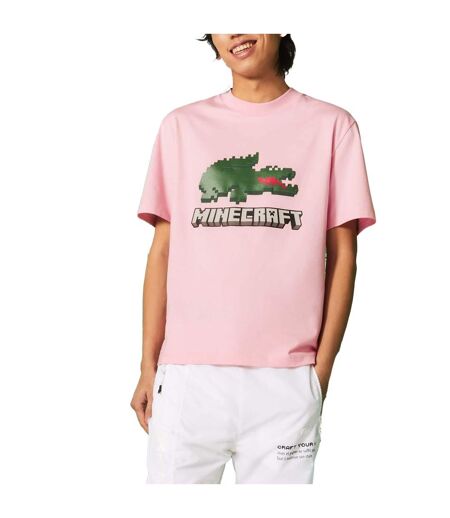 T-shirt minecraft adulte rose Lacoste