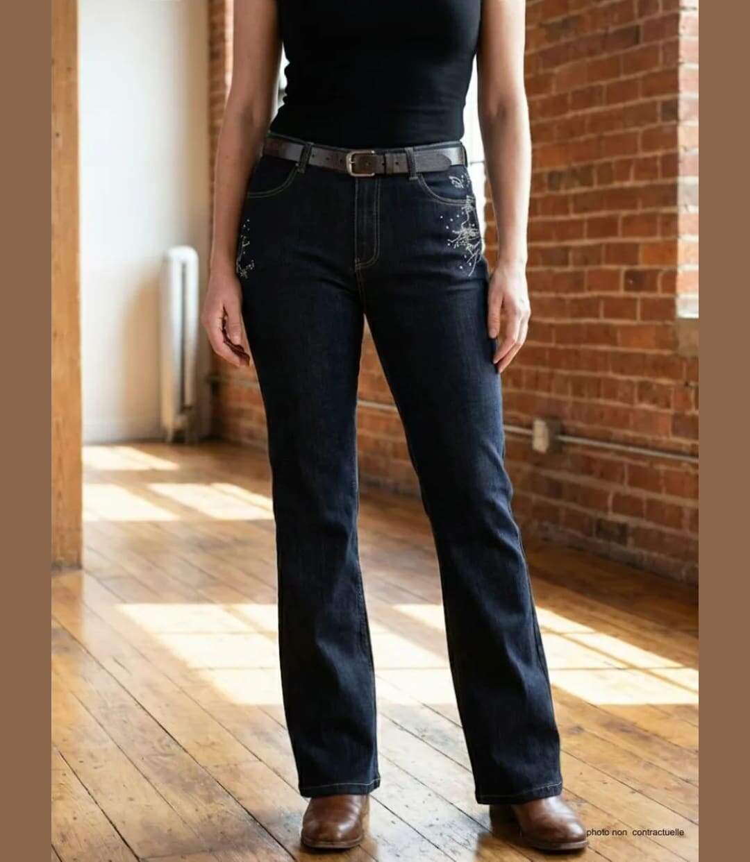 Jean avec broderie SH1083D-1