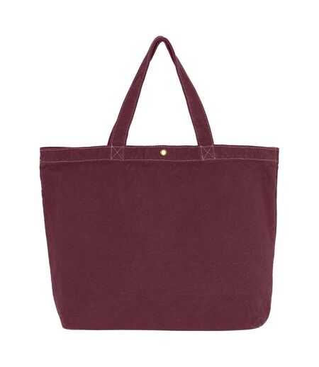 Grand sac cabas en toile - CA-4631 LCS - rouge bordeaux tawny